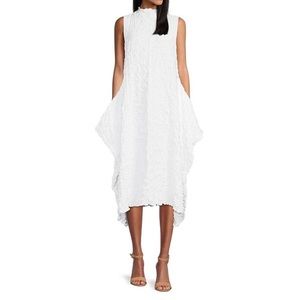 IC Collection bubble texture long swing dress